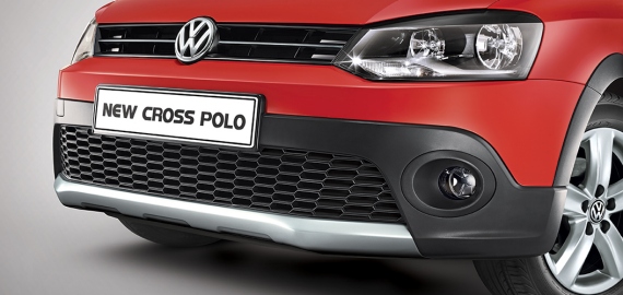Headlamps of volkswagen new cross polo