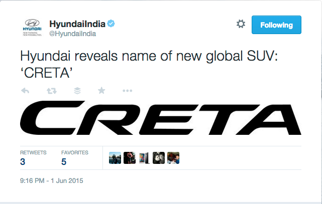 Hyundai Creta Revealed Name