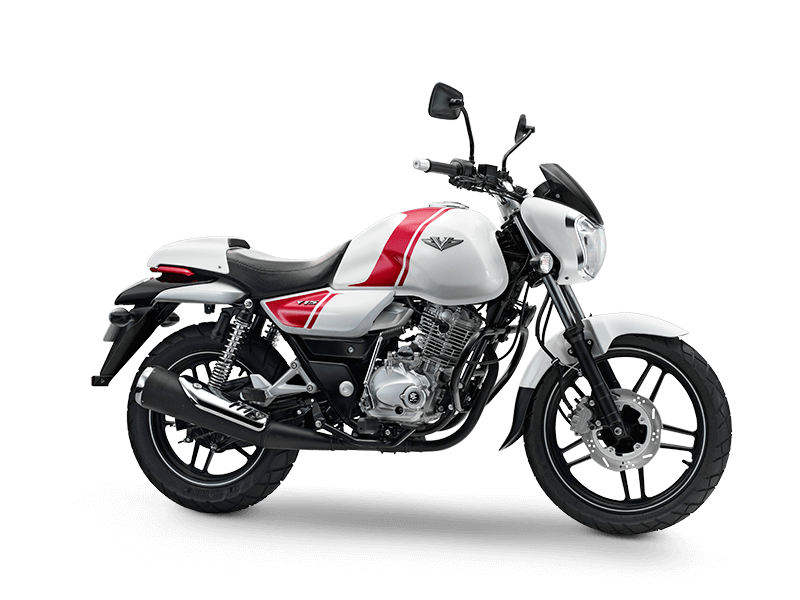 Bajaj V Peart White Color motorcycle