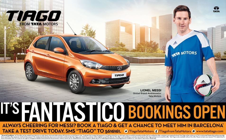 Tata TIAGO Bookings are now open
