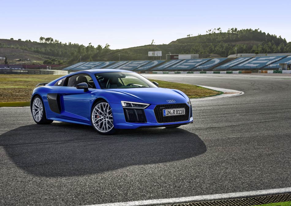 Audi R8 V10 Plus sports car in BIC