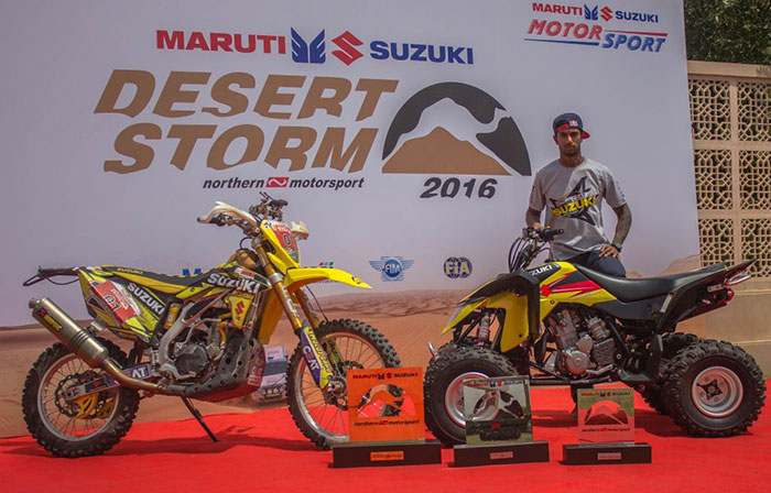 CS-Santosh-emerges-winner-at-2016-Desert-Storm-on-his-Suzuki-RMX450z-Rally