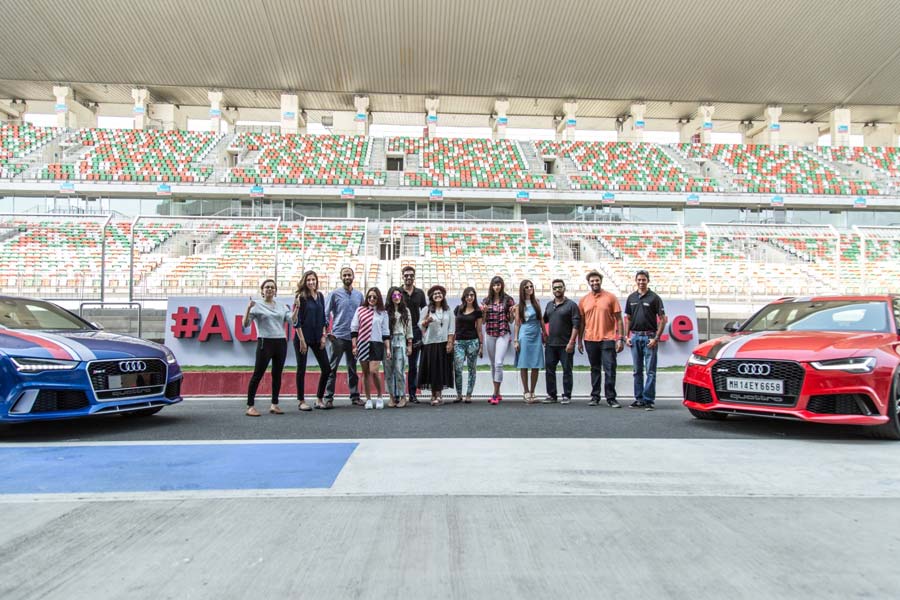 Friends and Partners of Audi pose for a photo at BIC Delhi