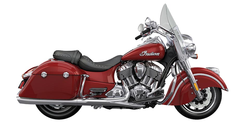 Indian Motorcycle in Red Color