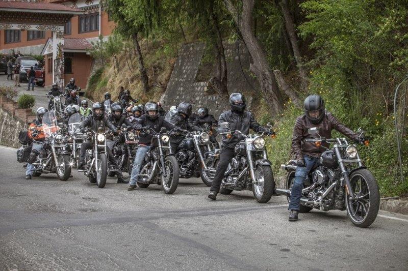 Harley Davidson riders during International HOG Ride