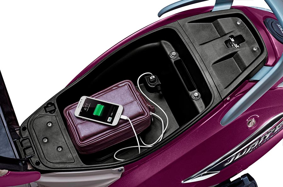 New TVS Jupiter with charging point
