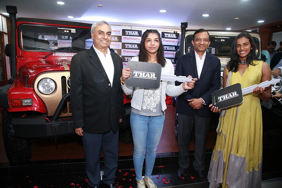 Mahindra Thar Presented to Olympic Medal Winners