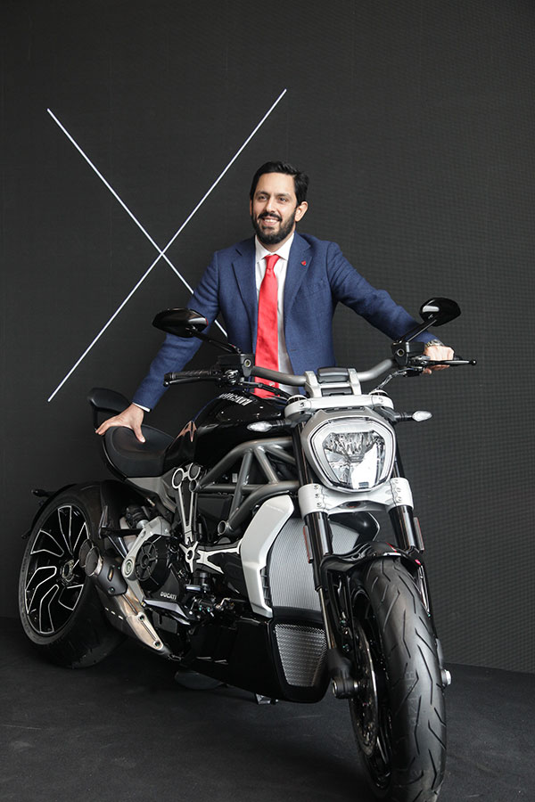Ravi Avalur Ducati MD with XDiavel 