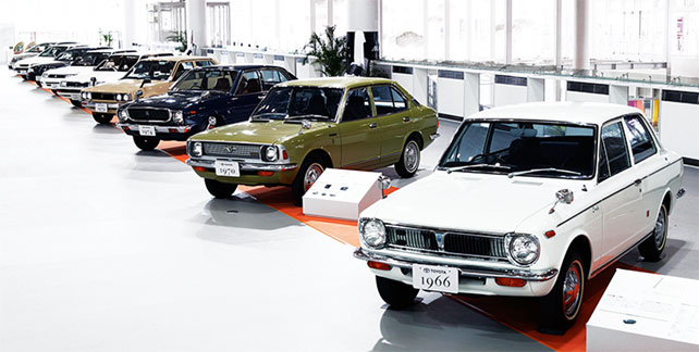 Toyota Corolla 1966 Displayed in Showroom
