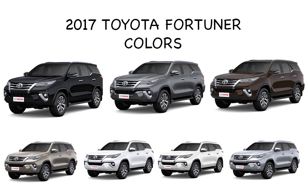 New 2017 Toyota Fortuner Colors