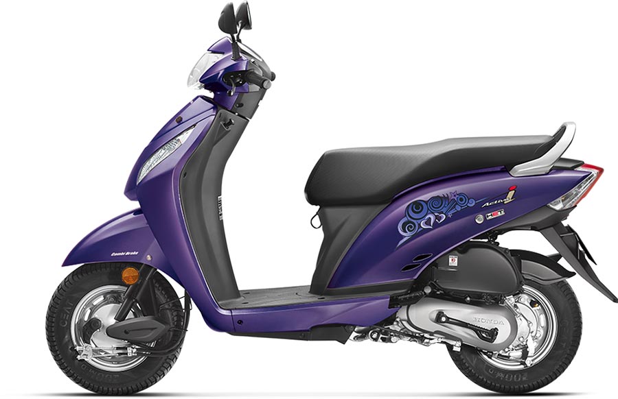 Honda Activa i Purple Color - Honda Activa i Orchid Purple Metallic Color Photo - 