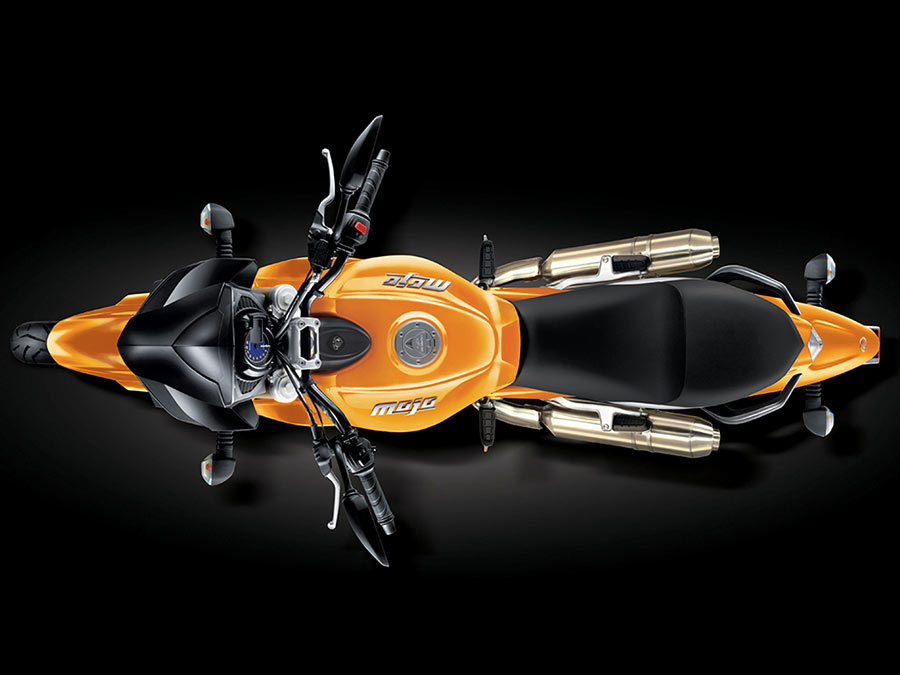 Mahindra Mojo Sunburst Yellow Matte Color Photo