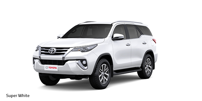 New Toyota Fortuner Super White Color