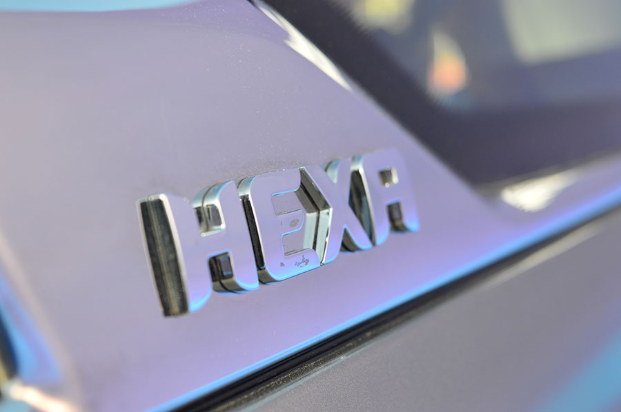 tata-hexa-logo-on-vehicle