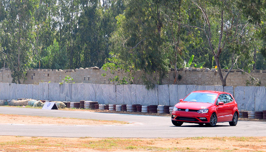 Volkswagen-GTI-in-Red-Color-on-Track