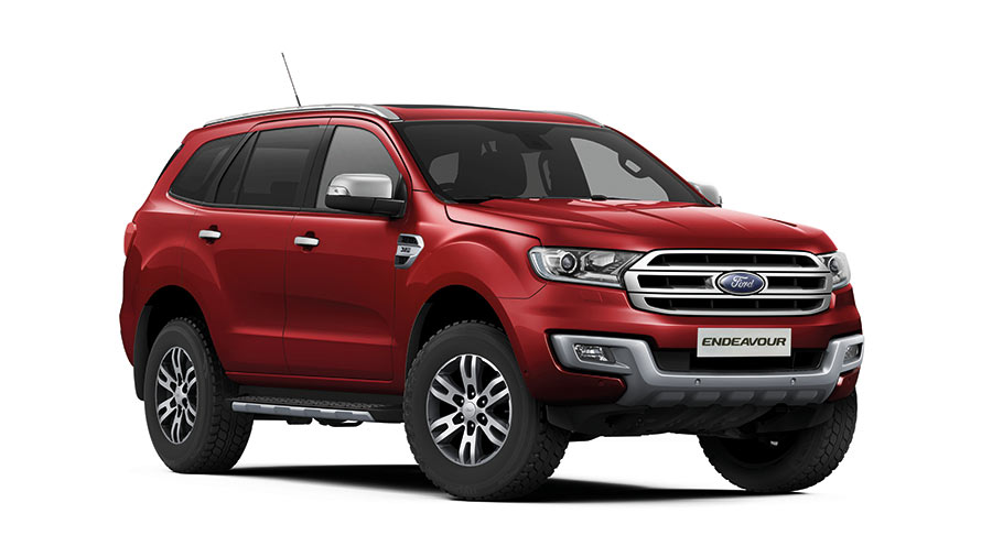 2017 Ford Endeavour Sunset Red Color Variant