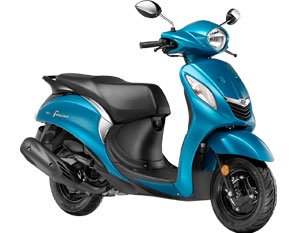 Yamaha Fascino Cyan Color - Fascino in Sassy Cyan Color Variant
