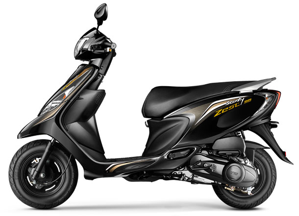 TVS Scooty Zest Daring Black Color variant