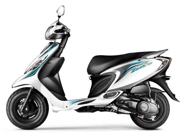 TVS Scooty Zest 110 Dynamic White Color variant