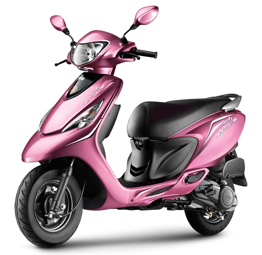 TVS Scooty Zest Pink Color Powerful Pink Color variant