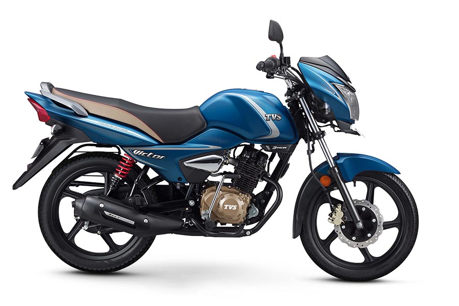 2018 TVS Victor Matte Blue Color