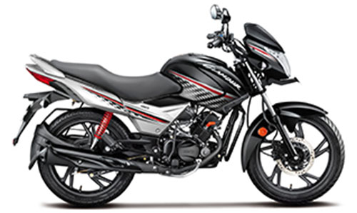 2018 Hero Glamour Black with Grey Color (Black with Tornado Grey Metallic)