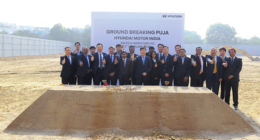 Hyundai India Ground Breaking Puja