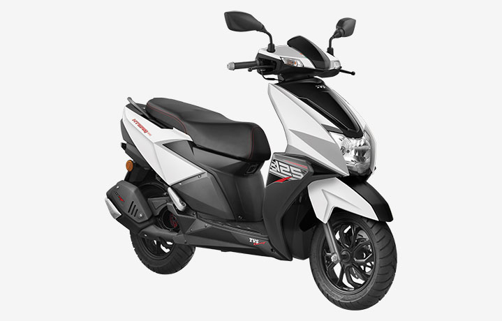 TVS NTORQ 125 White Color, TVS NTORQ White Color, TVS NTORQ 125 White Color Photo, TVS NTORQ 125 Matte White Color