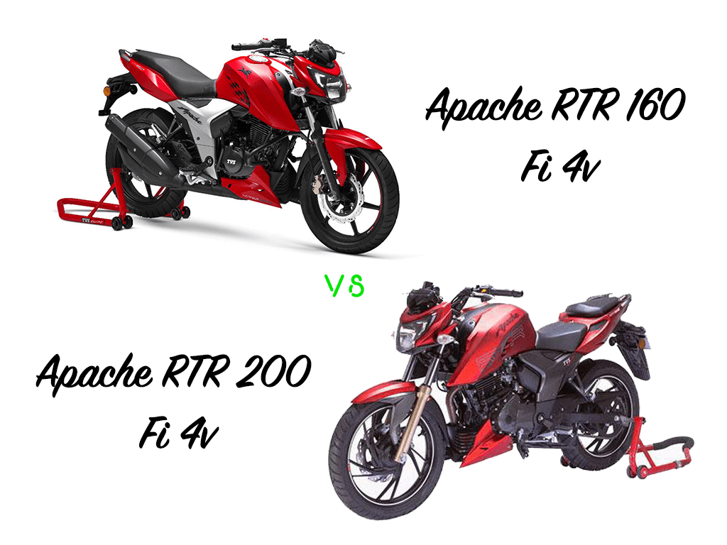 2018 tvs apache rtr 160 vs rtr 200