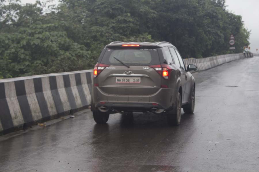 Mahindra XUV500 on a rainy monsoon day