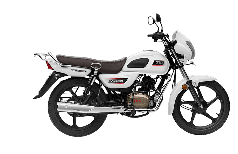 TVS Radeon White Color ( Pearl White Color Option)
