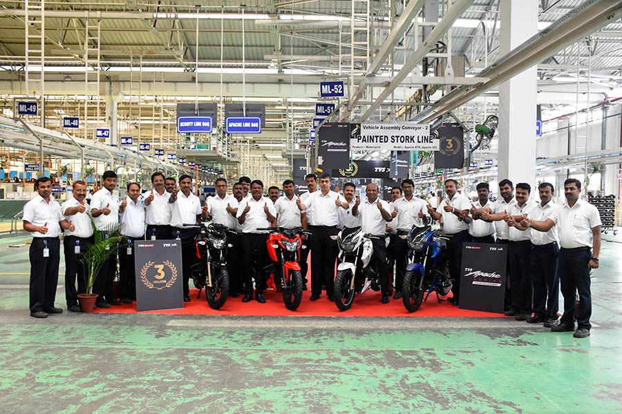 TVS Apache 3 million sales milestone