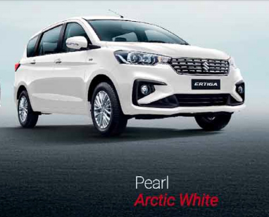 2019 Maruti Ertiga Pearl Arctic White Color - 2019 Maruti Ertiga White Color 