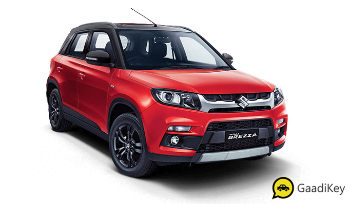 2019 Maruti Vitara Brezza Red and Black Dual tone Color - 2019 Brezza Dual tone red and black dual tone color 