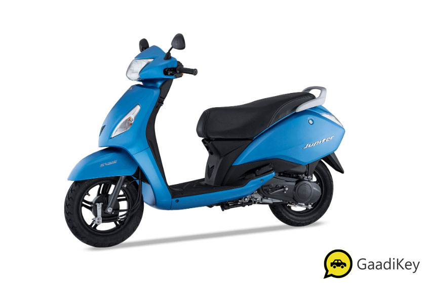 2019 TVS Jupiter Matte Blue Color - 2019 TVS Jupiter Blue Color - 2019 model Jupiter Blue color