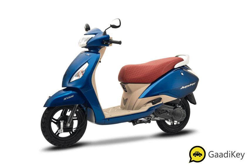 2019 TVS Jupiter Starlight Blue Color - 2019 TVS Jupiter Grande Blue Color - 2019 Jupiter Grande model