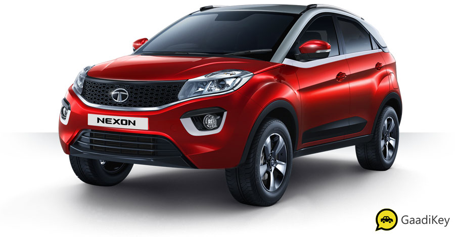 2019 Tata Nexon Red Color - 2019 Tata Nexon Vermont Red Color