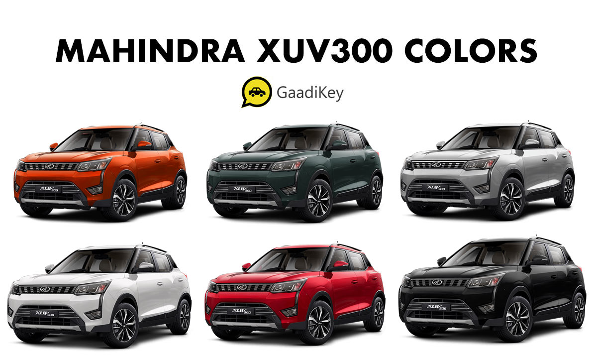 Mahindra XUV300 Colours - Mahindra XUV300 All Colors - 2019 XUV300 All Color options - Mahindra XUV300 Colors