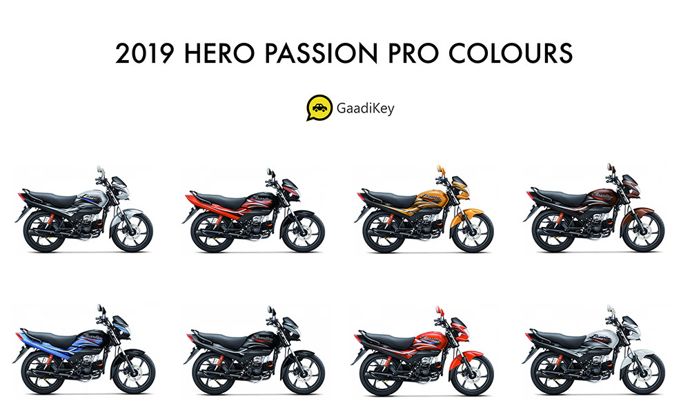 2019 Hero Passion Pro Colors - Hero Passion Pro 2019 model all colors