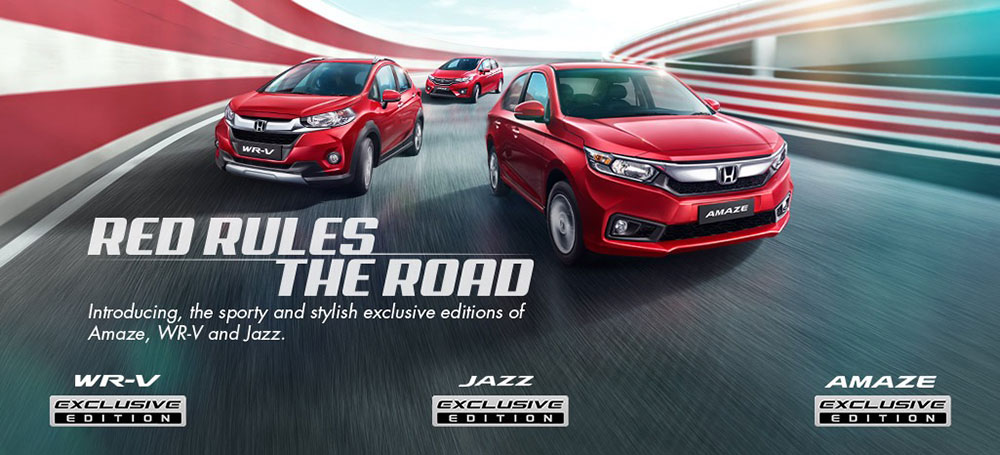 2019 Honda Amaze Exclusive Edition - 2019 Amaze WRV Exclusive Edition - 2019 Jazz Exclusive Edition
