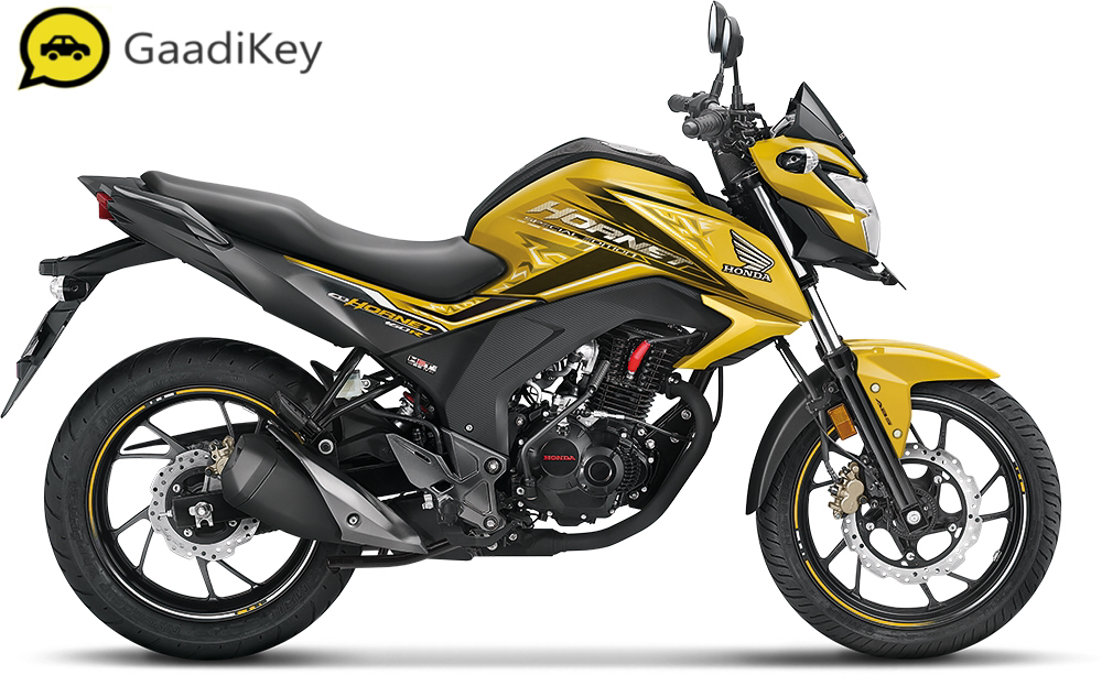 2019 Honda Hornet 160R in Dazzle Yellow Metallic color