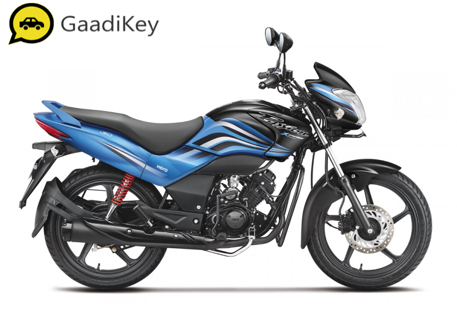 2019 Hero Passion X Pro in Black With Frost Blue colour