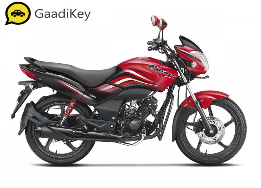 2019 Hero Passion X Pro in Black With Sports Red colour