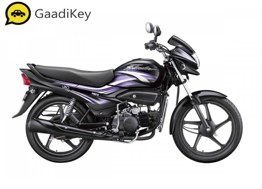 2019 Hero Super Splendor in Black with Electric Blue colour