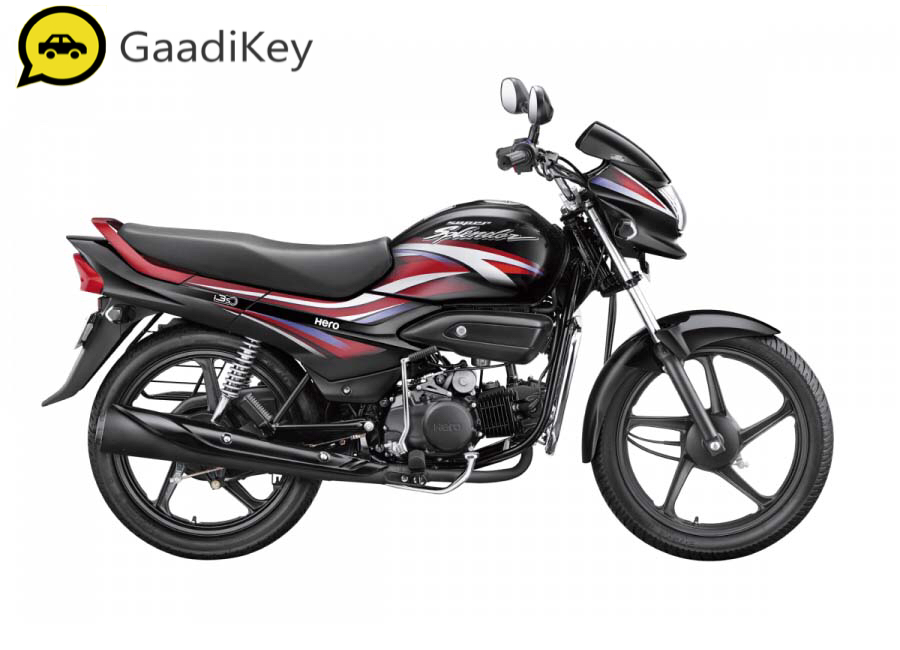 2019 Hero Super Splendor in Black with Fiery Red colour
