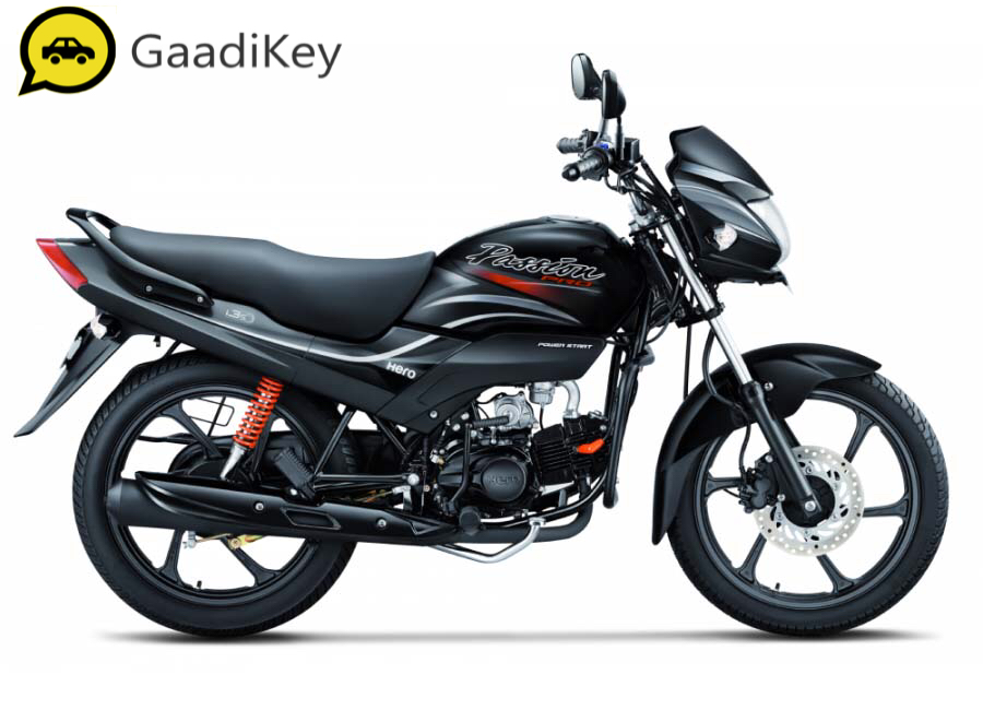 2019 Hero Passion Pro in Black with Heavy Grey Color