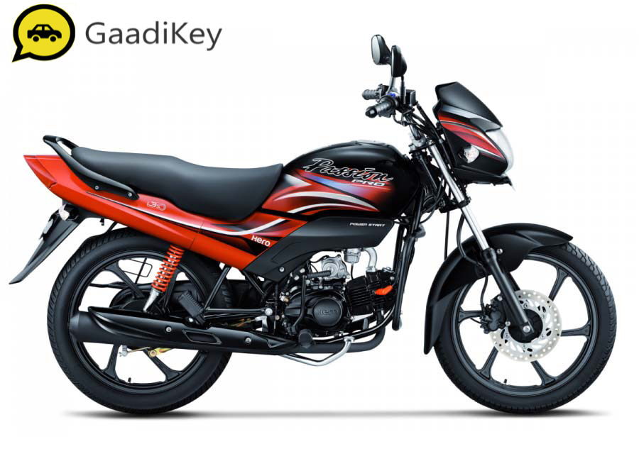 2019 Hero Passion Pro in Black with Sports Red Color
