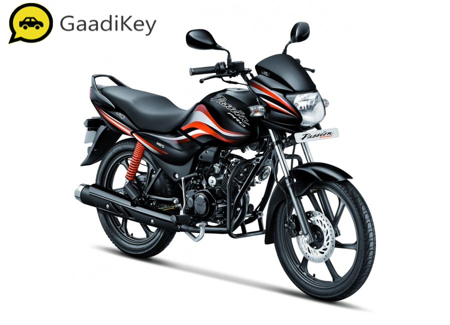 2019 Hero Passion Pro 110 in Black with Sports Red Color.