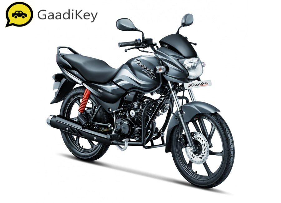 2019 Hero Passion Pro 110 in Black with Heavy Grey Color