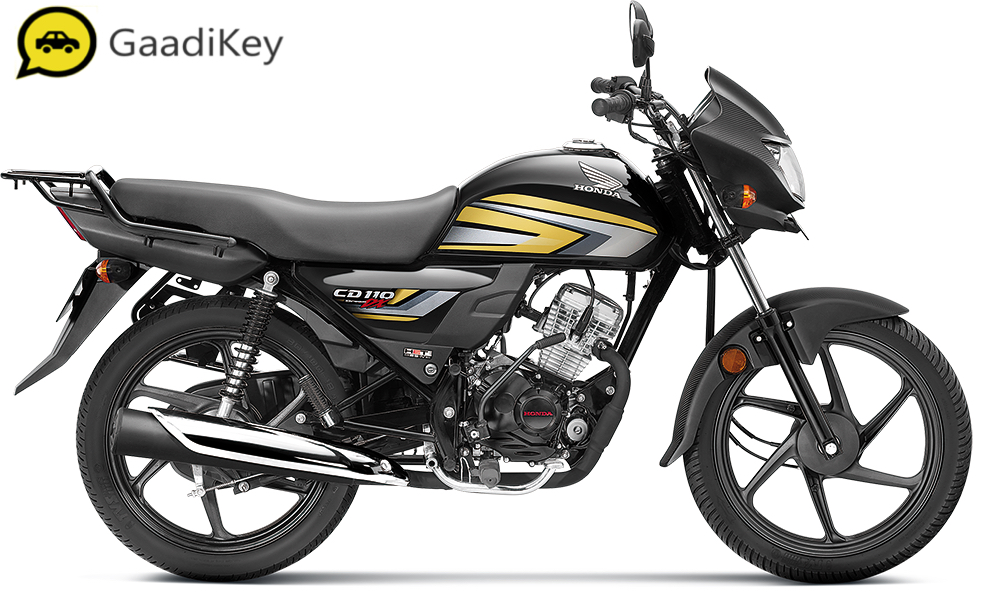 2019 Honda CD110 Dream DX in Black with Cabin Gold color.